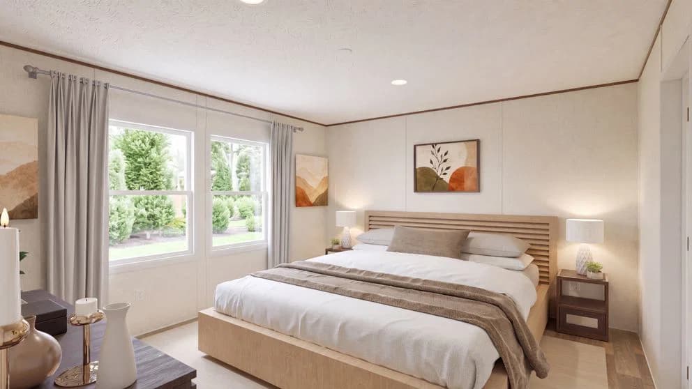 Tru oak bedroom home features