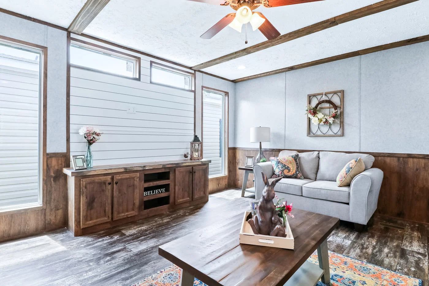 Anniversary entertainer interior home features