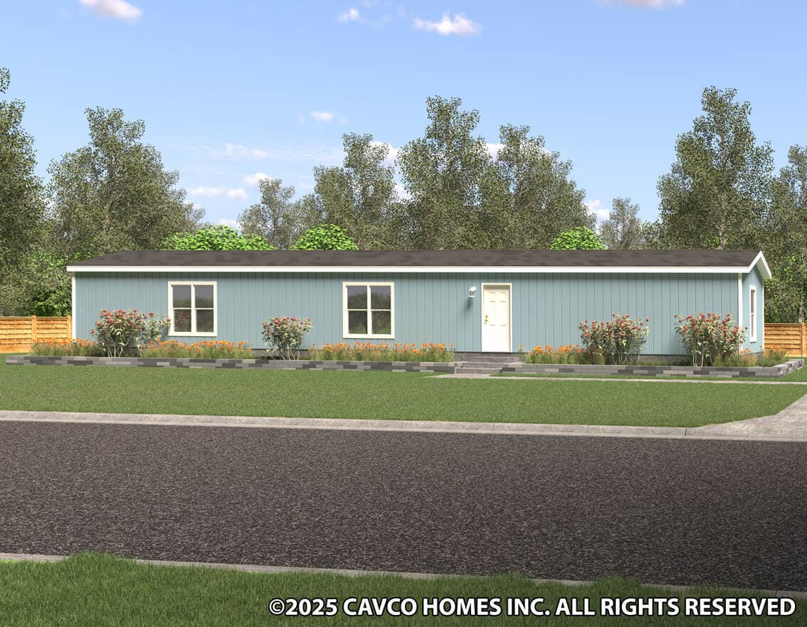 Cavco landmark 16763b hero, elevation, and exterior home features